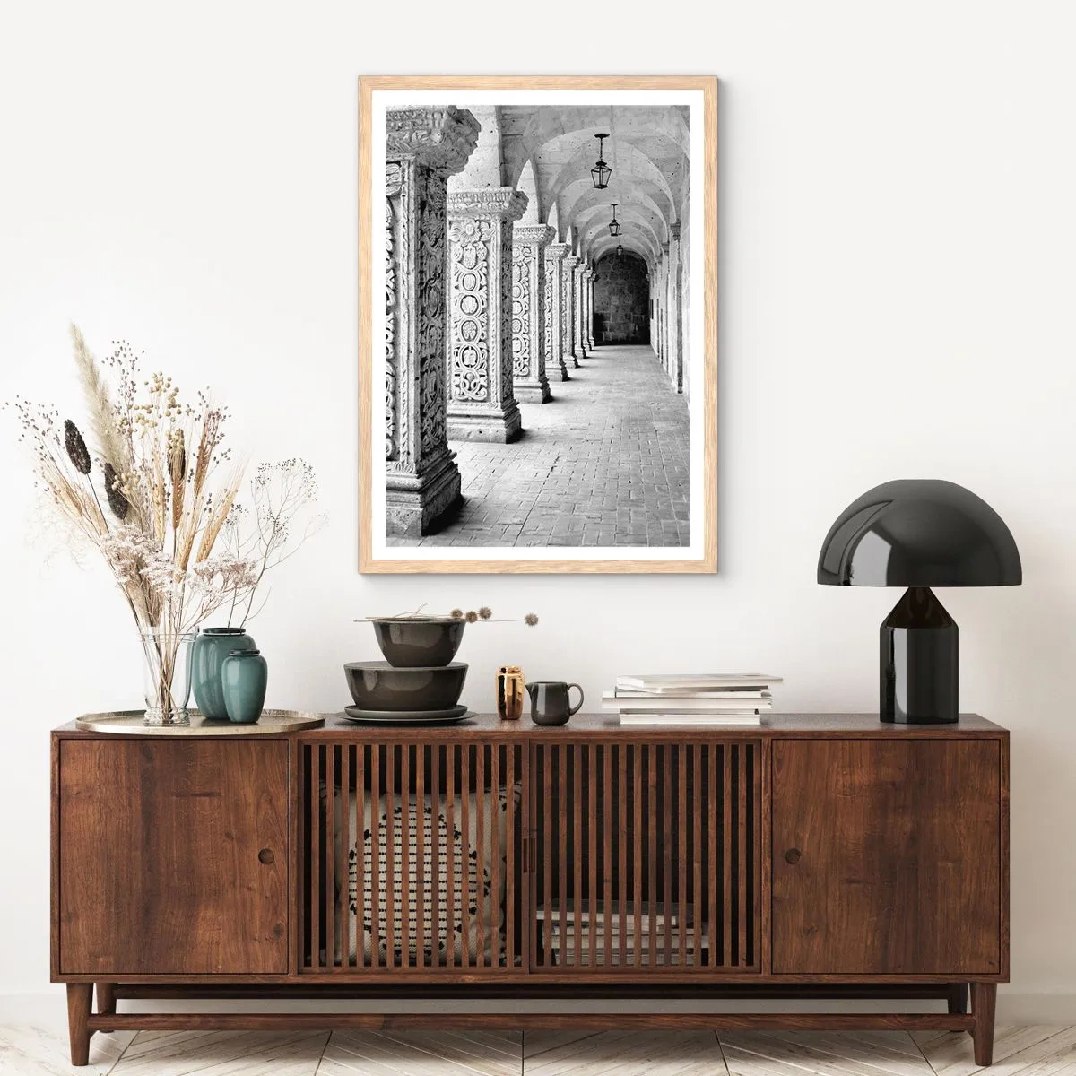 Poster in cornice rovere chiaro - Dove porterà? - 40x50 cm