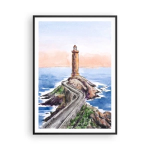 Poster in cornice nera - Rivolto verso il mare - 70x100 cm