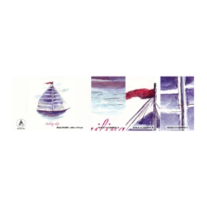 Campione di Fotomurale Adesivo Deluxe Sticker - Gonfie vele e mare calmo - Barca a vela, Mare, Mare - 100x30 cm