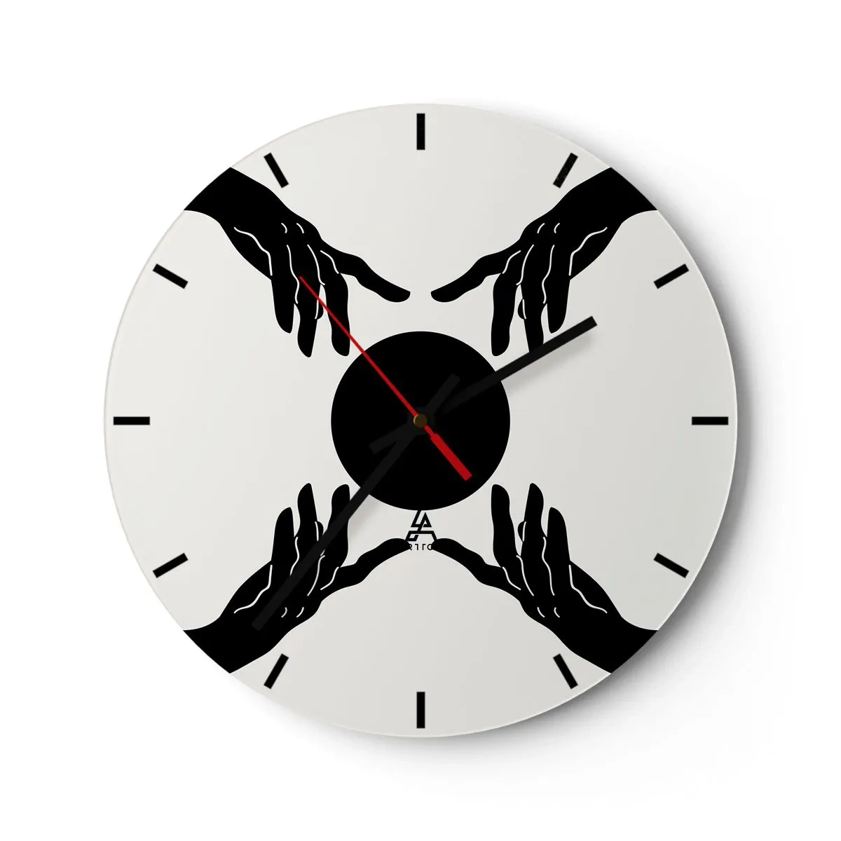 Orologio da parete - Orologio in Vetro - Segno misterioso - 40x40 cm
