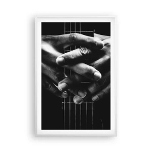 Poster in cornice bianca - La preghiera dell'artista - 61x91 cm