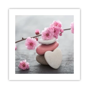 Poster - Serenità con fiori di ciliegio - 40x40 cm