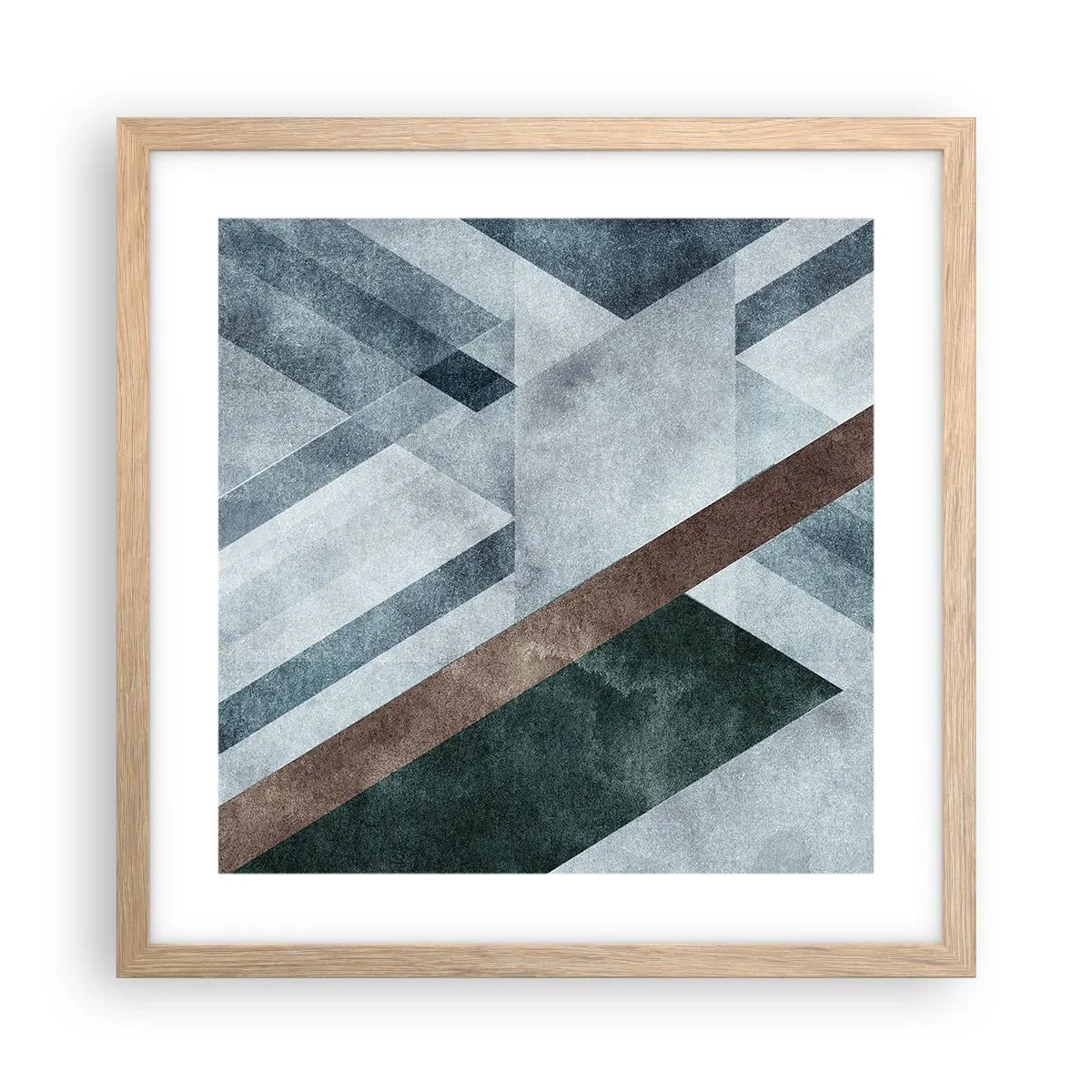 Poster in cornice rovere chiaro - La ricercata eleganza della geometria - 40x40 cm