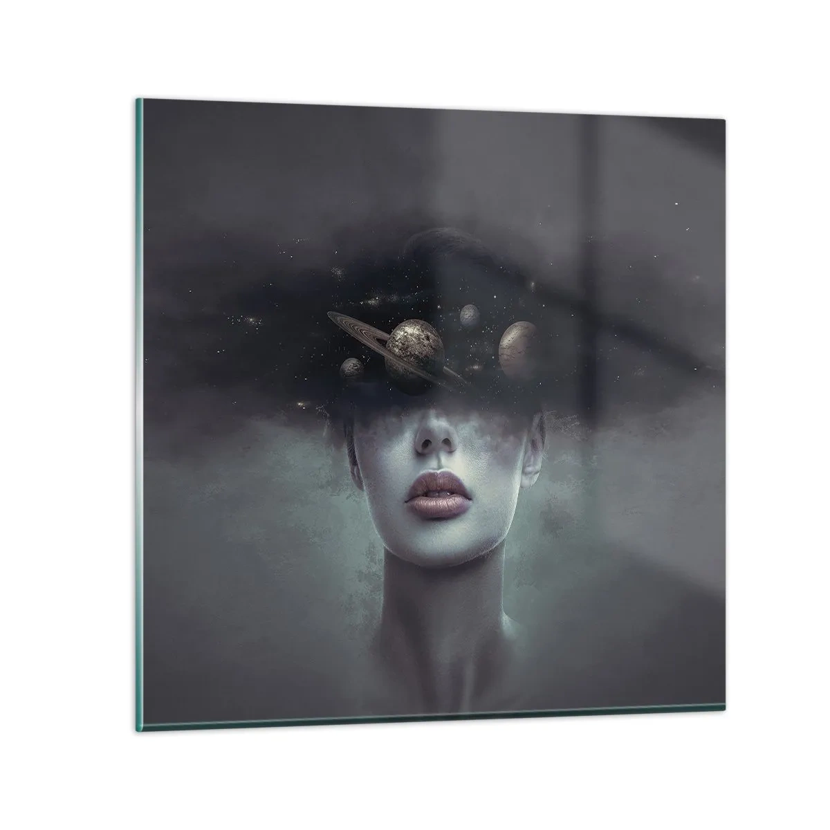 Quadro su vetro - E i pianeti folleggiano... - 60x60 cm