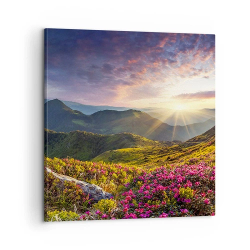 Quadro su tela - Stampe su Tela - La freschezza di un mattino sui monti - 60x60 cm