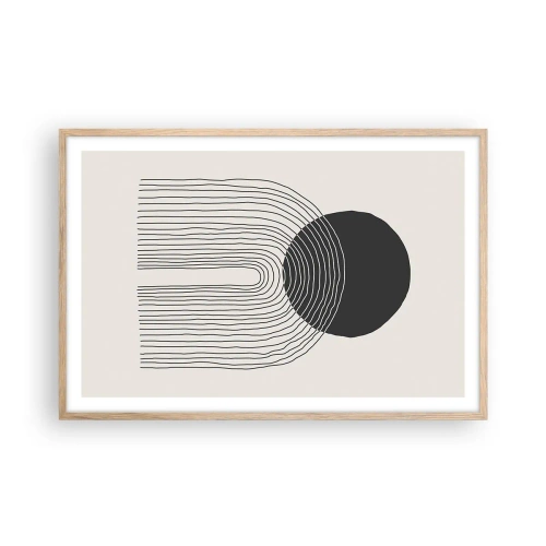 Poster in cornice rovere chiaro - Tremore e fiducia - 91x61 cm