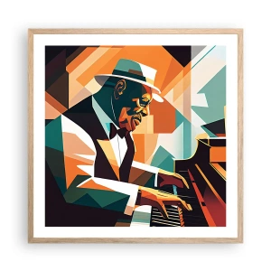 Poster in cornice rovere chiaro - Tutto il jazz - 60x60 cm