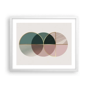 Poster in cornice bianca - Un cerchio dietro l'altro... - 50x40 cm