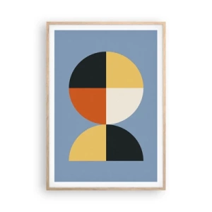 Poster in cornice rovere chiaro - Guarda e conta - 70x100 cm