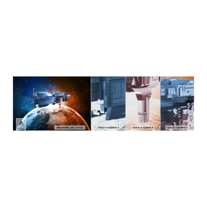 Campione di Fotomurale Premium Canvas - Un attento osservatore - Cosmo, Navicella spaziale, Navetta - 100x30 cm