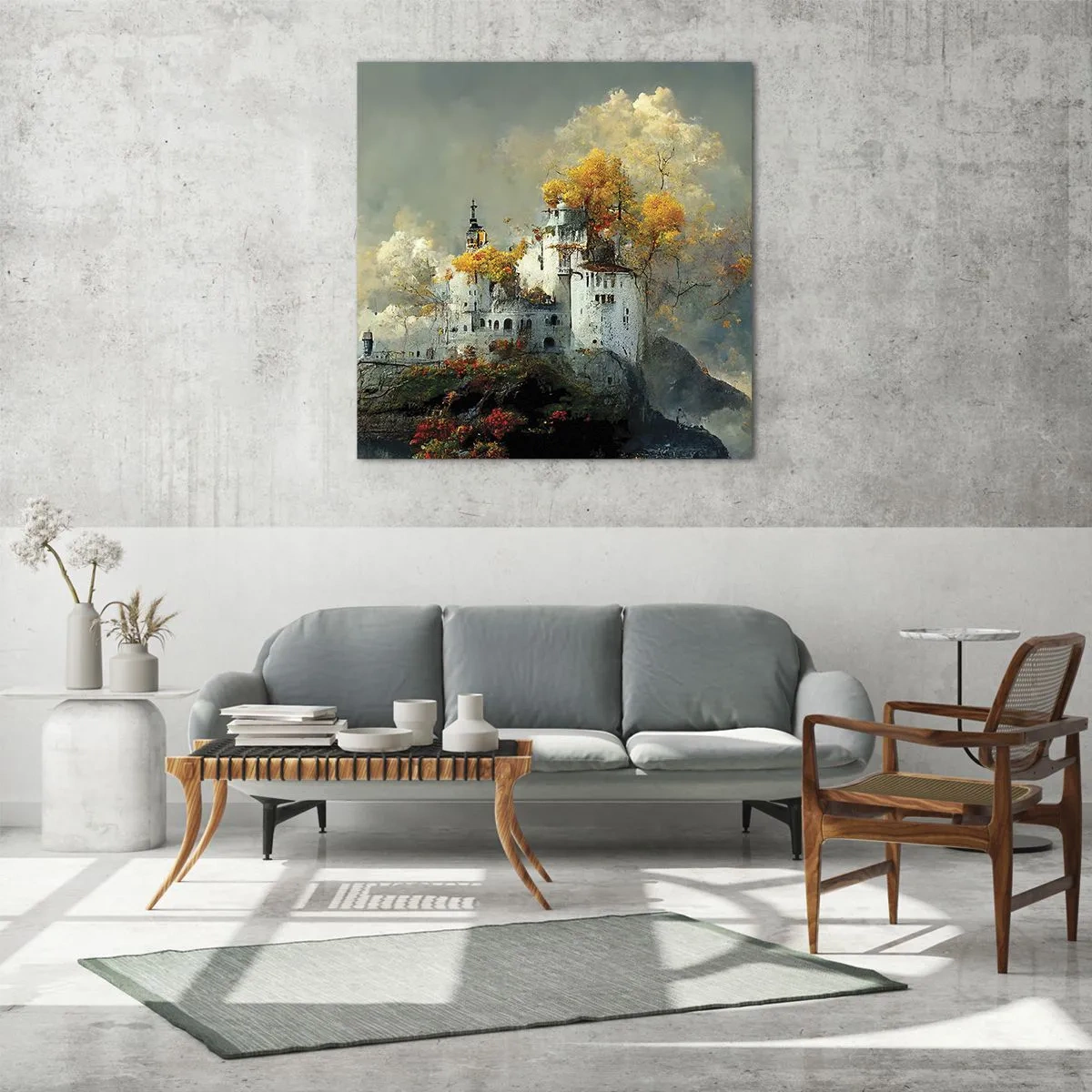 Quadro su vetro - Inizio di una storia romantica - 70x70 cm