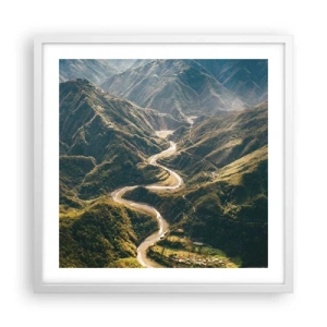 Poster in cornice bianca - Direttamente dal cuore dei monti - 50x50 cm