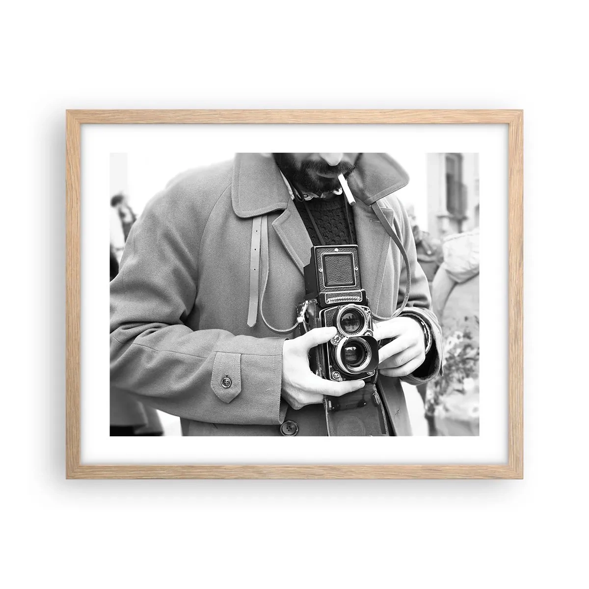 Poster in cornice rovere chiaro - In stile retro - 50x40 cm