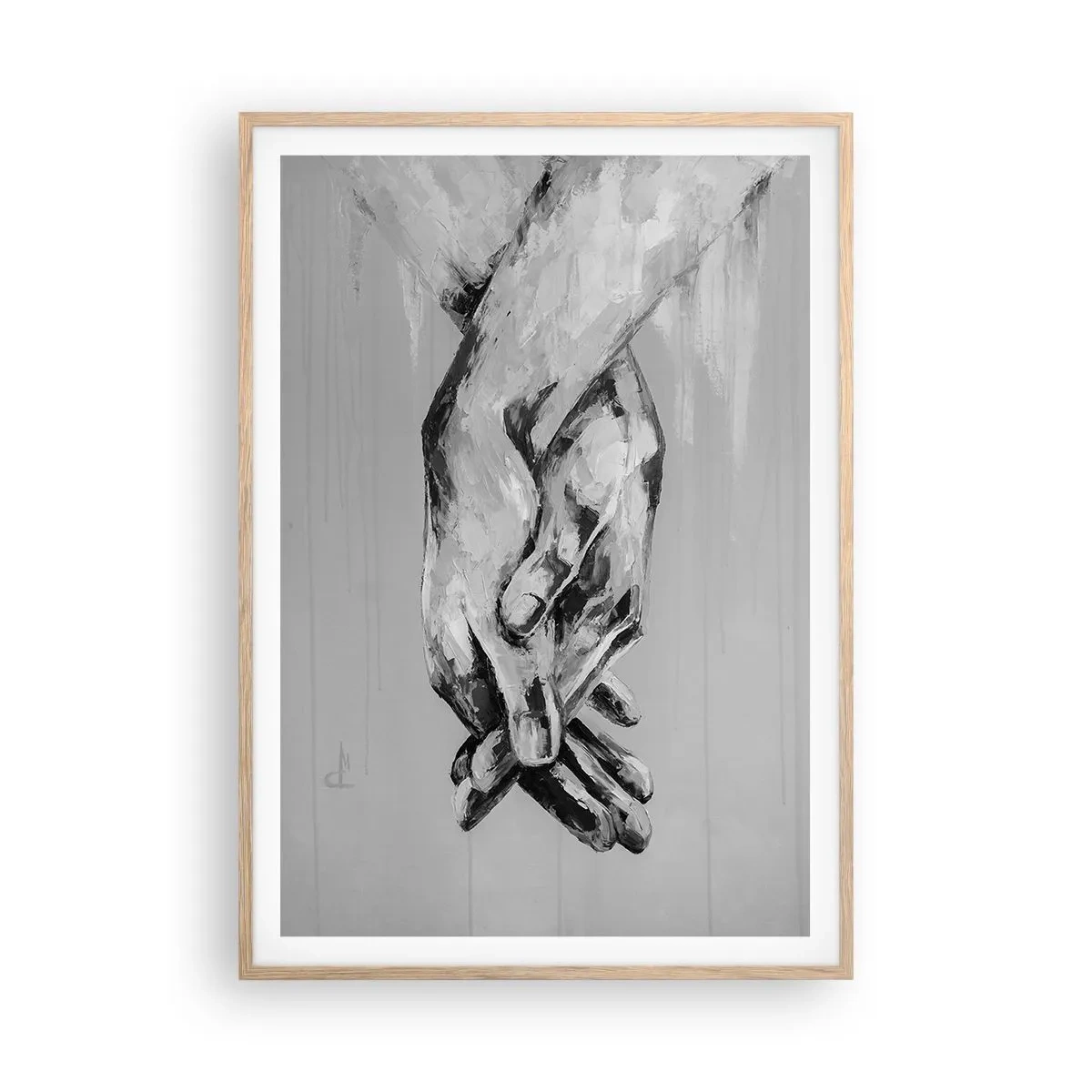 Poster in cornice rovere chiaro - Inizio... - 70x100 cm