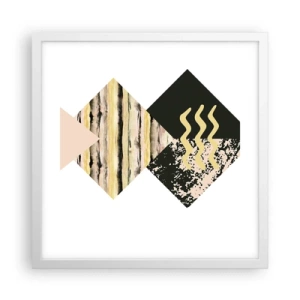 Poster in cornice bianca - Non è così facile - 40x40 cm