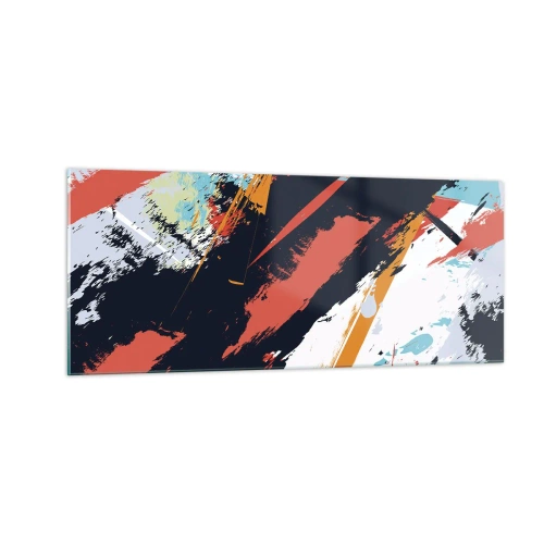 Quadro su vetro - Composizione dinamica - 100x40 cm