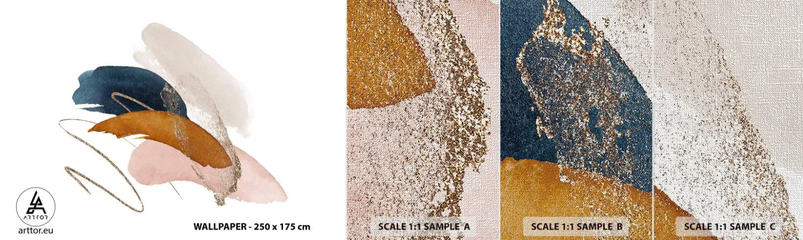 Campione di Fotomurale Premium Canvas - Composizione alata - Astrazione, Pezzo, Progetto - 100x30 cm