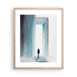 Poster in cornice rovere chiaro - Vivi senza limiti - 40x50 cm