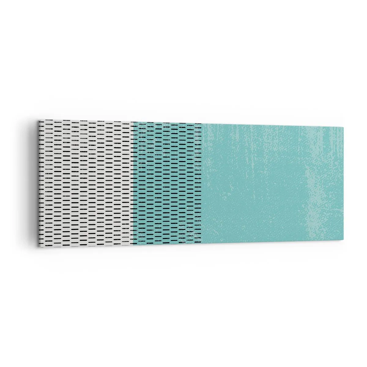 Quadro su tela - Stampe su Tela - Composizione geometrica con turchese e linee - 140x50cm - Composizione equilibrata - Decorazione murale moderna per soggiorno e camera da letto ARTTOR