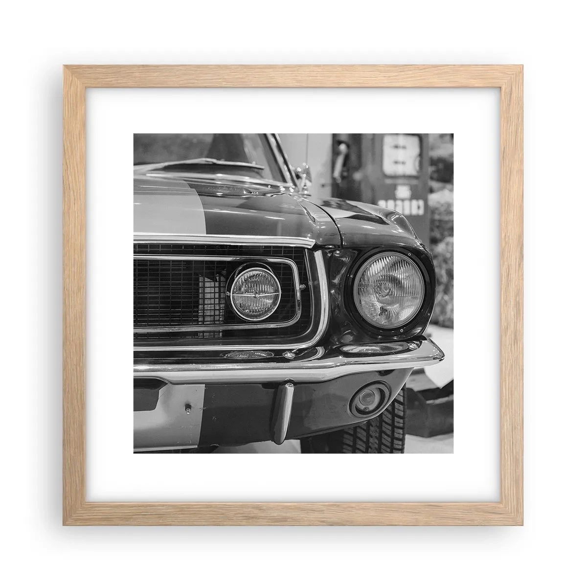 Poster in cornice rovere chiaro - A rotta di collo - 30x30 cm