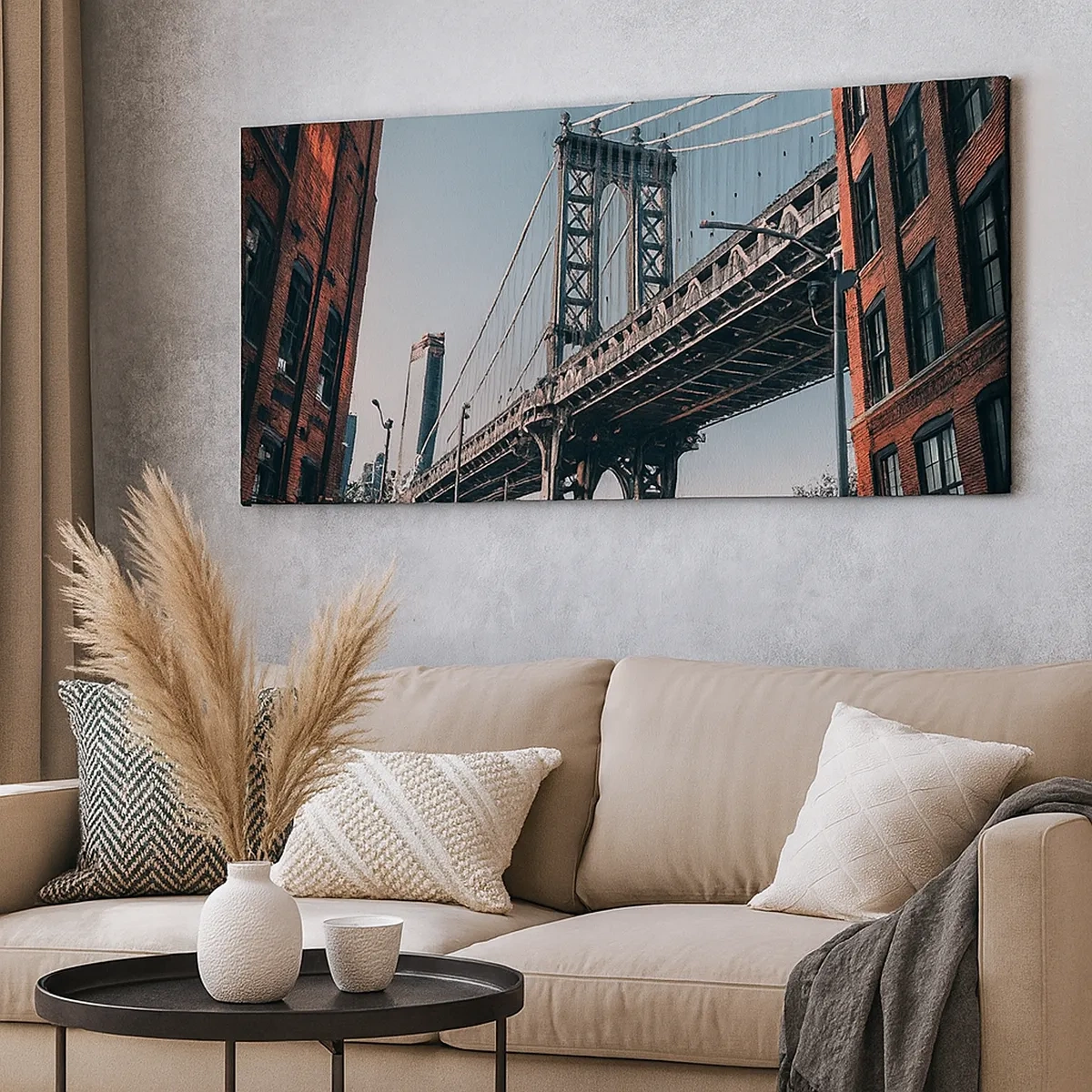 Quadro su tela - Stampe su Tela - Sopra le onde della città - 30x30 cm