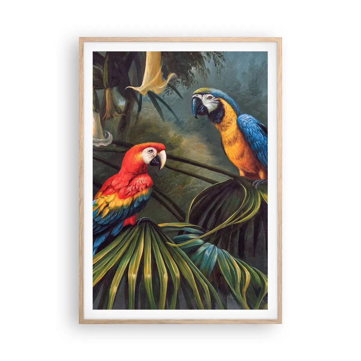 Poster in cornice rovere chiaro - Romanticità ai tropici - 70x100 cm