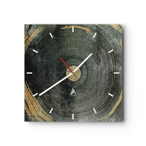 Orologio da parete - Orologio in Vetro - Cambiamento e persistenza - 40x40 cm