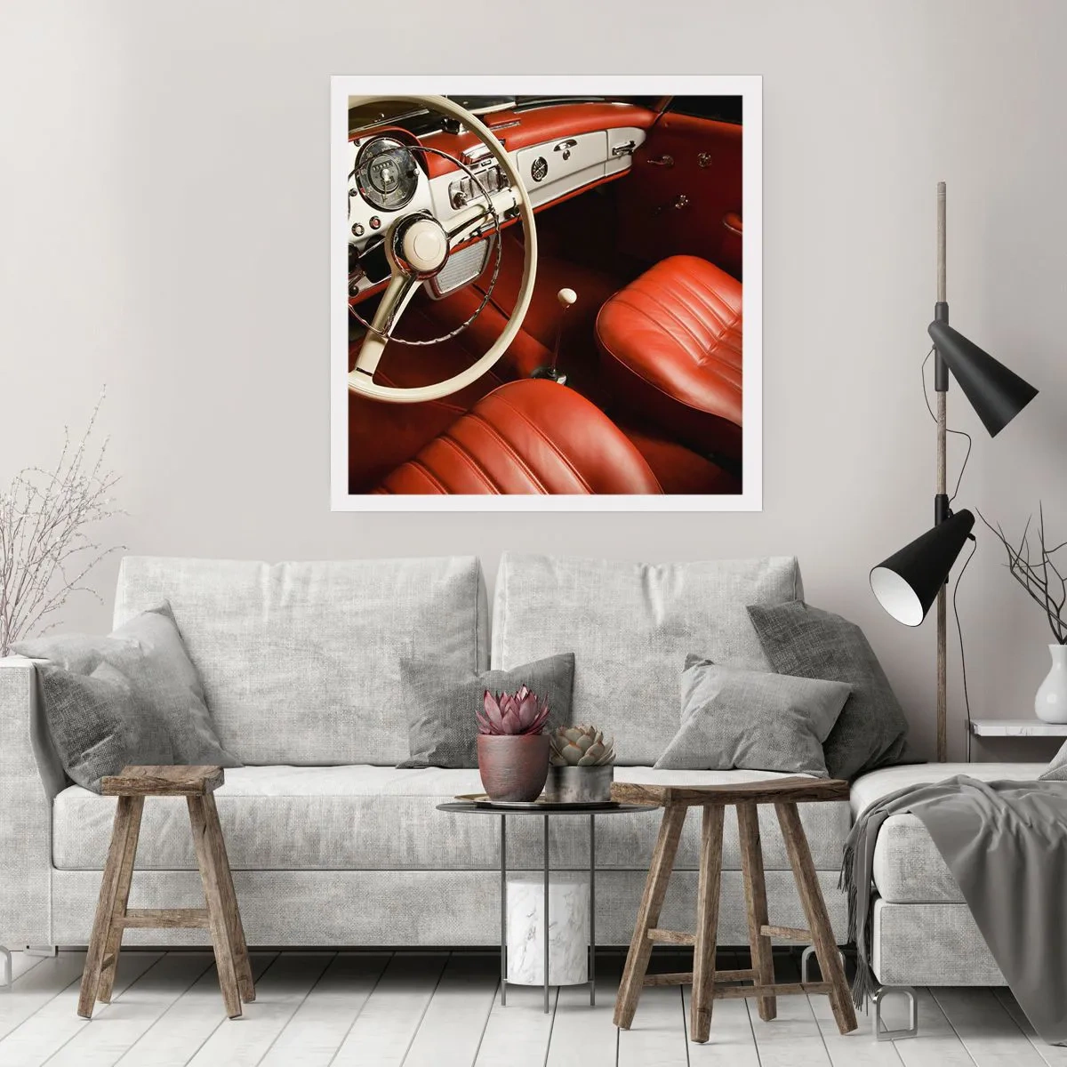 Poster - Lusso in stile vintage - 50x50 cm