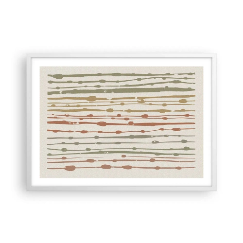 Poster in cornice bianca - La notazione musicale dei colori - 70x50 cm