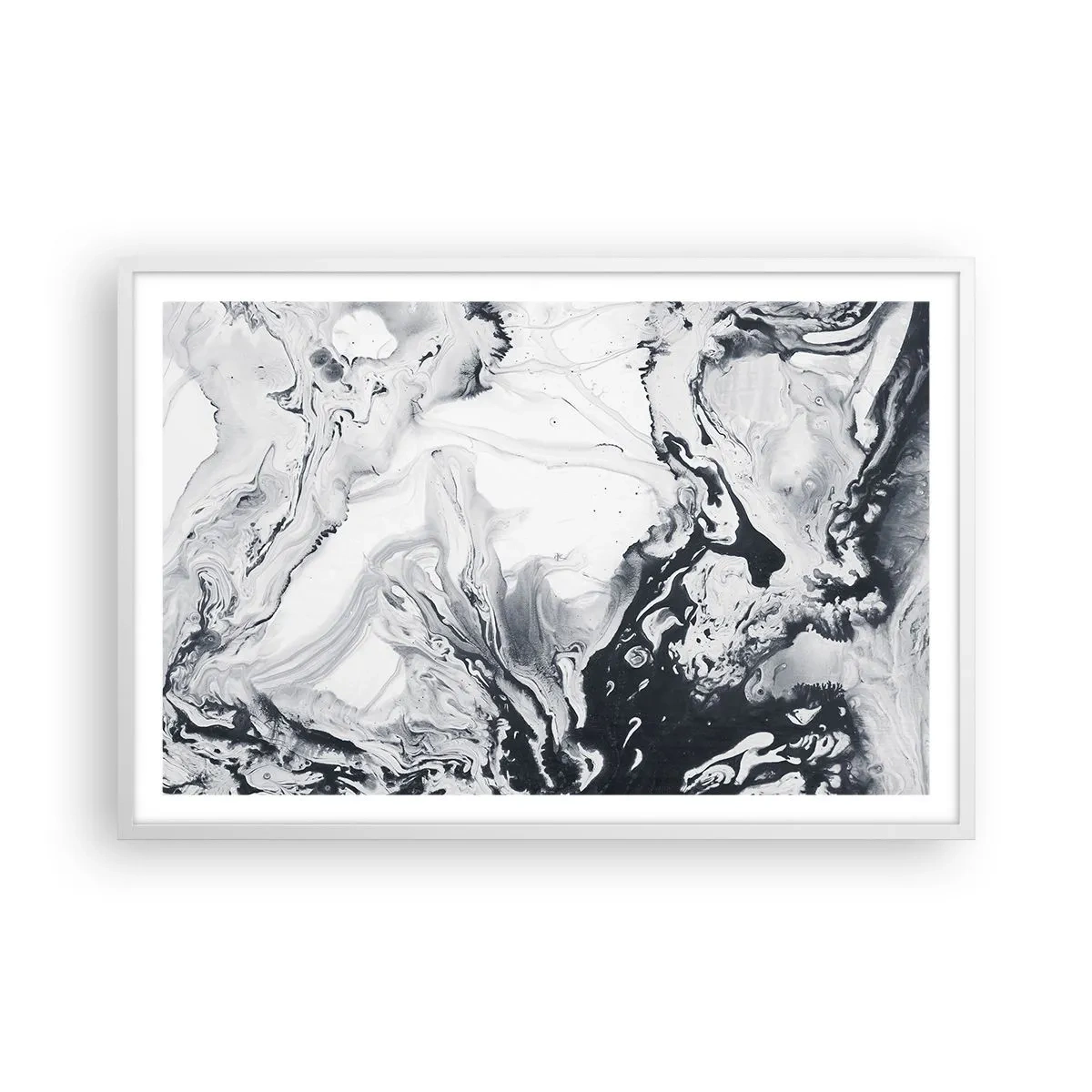 Poster in cornice bianca - Il centro della terra - 91x61 cm