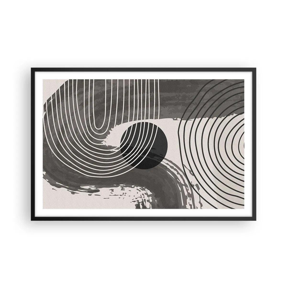 Poster in cornice nera - L'ovale vittorioso - 91x61 cm