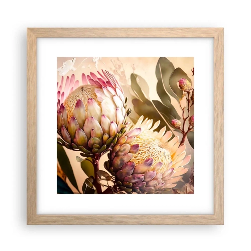 Poster in cornice rovere chiaro - Tenero abbraccio - 30x30 cm