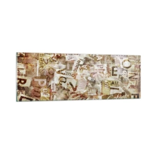 Quadro su vetro - Unificando le chiacchiere - 90x30 cm