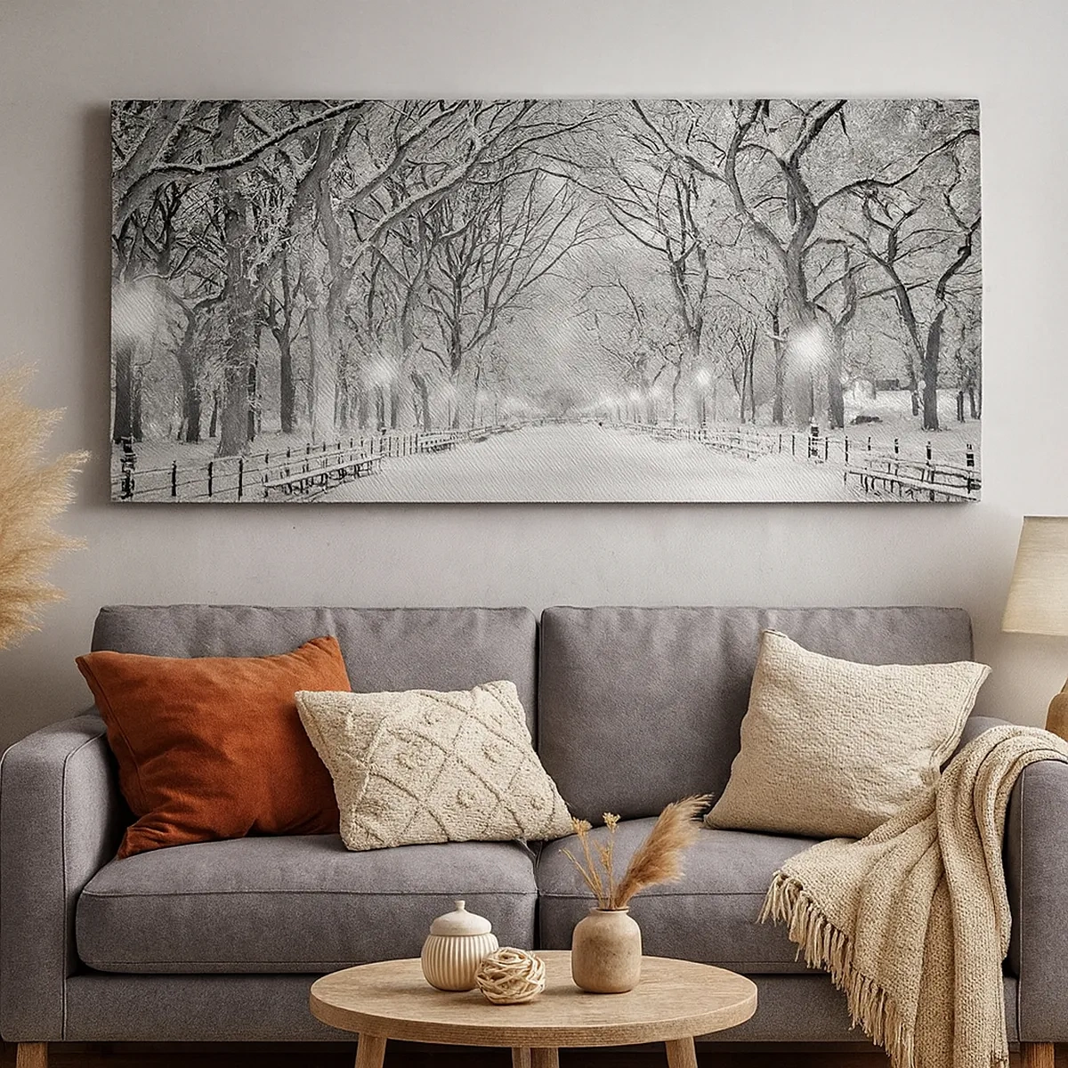 Quadro su tela - Stampe su Tela - Quattro stagioni: l'inverno - 30x30 cm