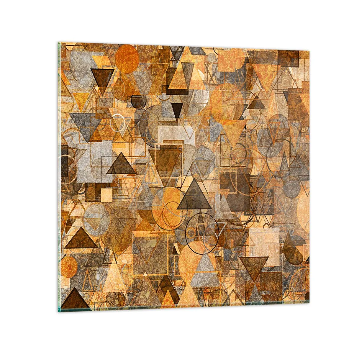 Quadro su vetro - Il mondo compreso nella forma - 40x40 cm