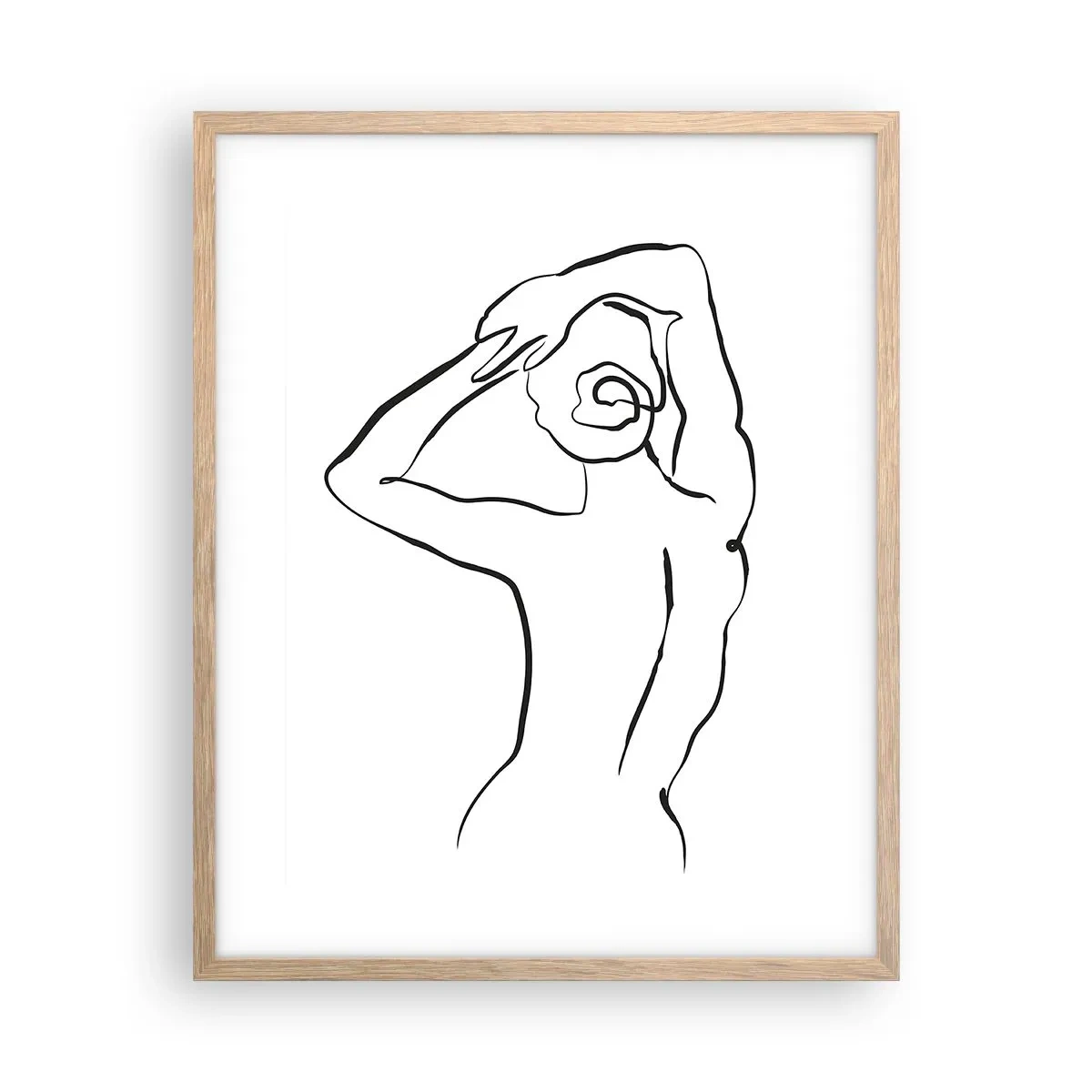 Poster in cornice rovere chiaro - Nudo mattutino - 40x50 cm