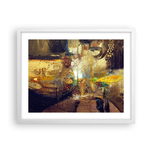 Poster in cornice bianca - Freddo, più caldo, bollente - 50x40 cm