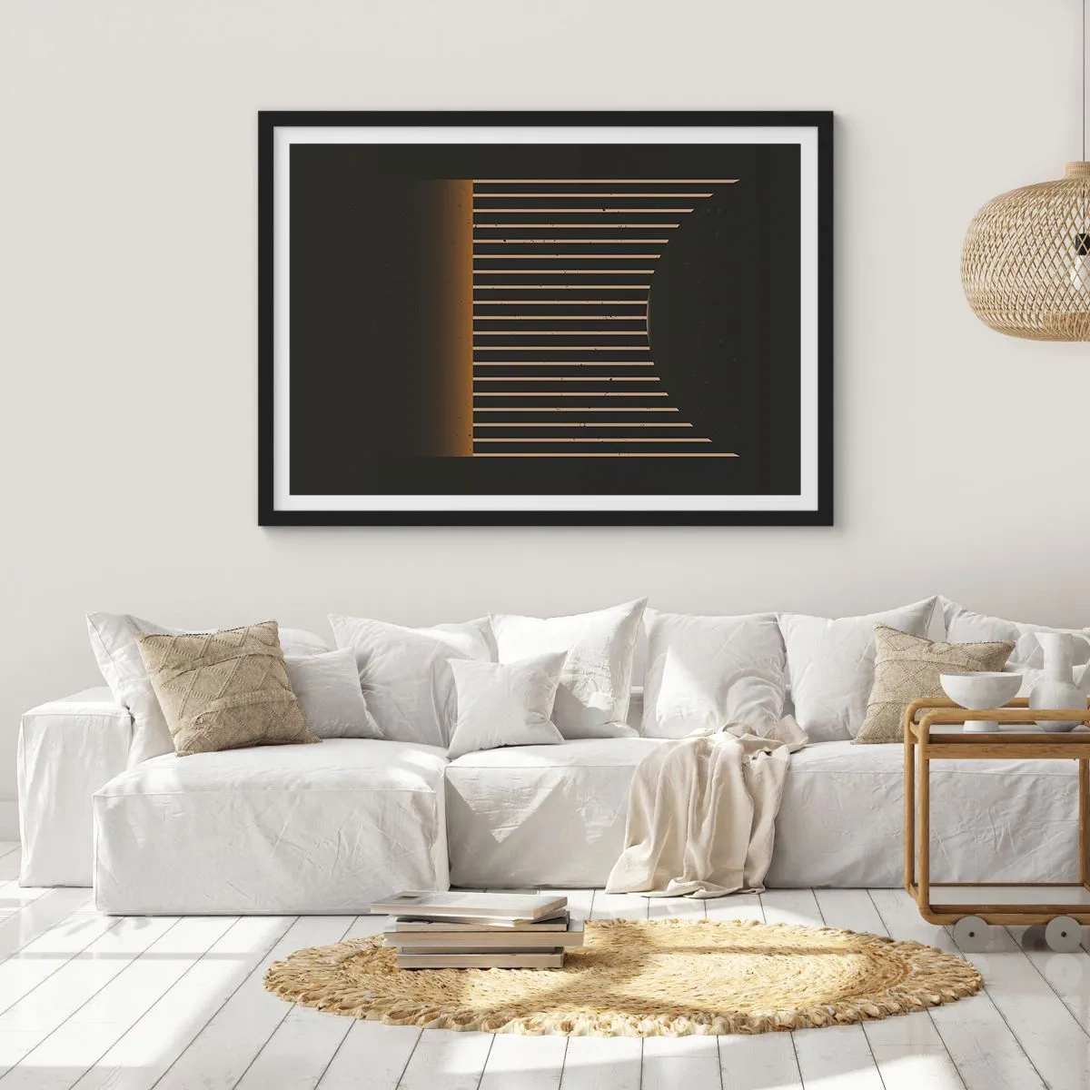 Poster in cornice nera - Esaminare l'oscurità - 91x61 cm