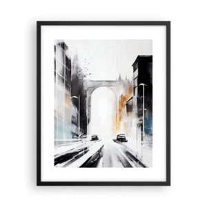 Poster in cornice nera - Studio di città: architettura e movimento - 40x50 cm