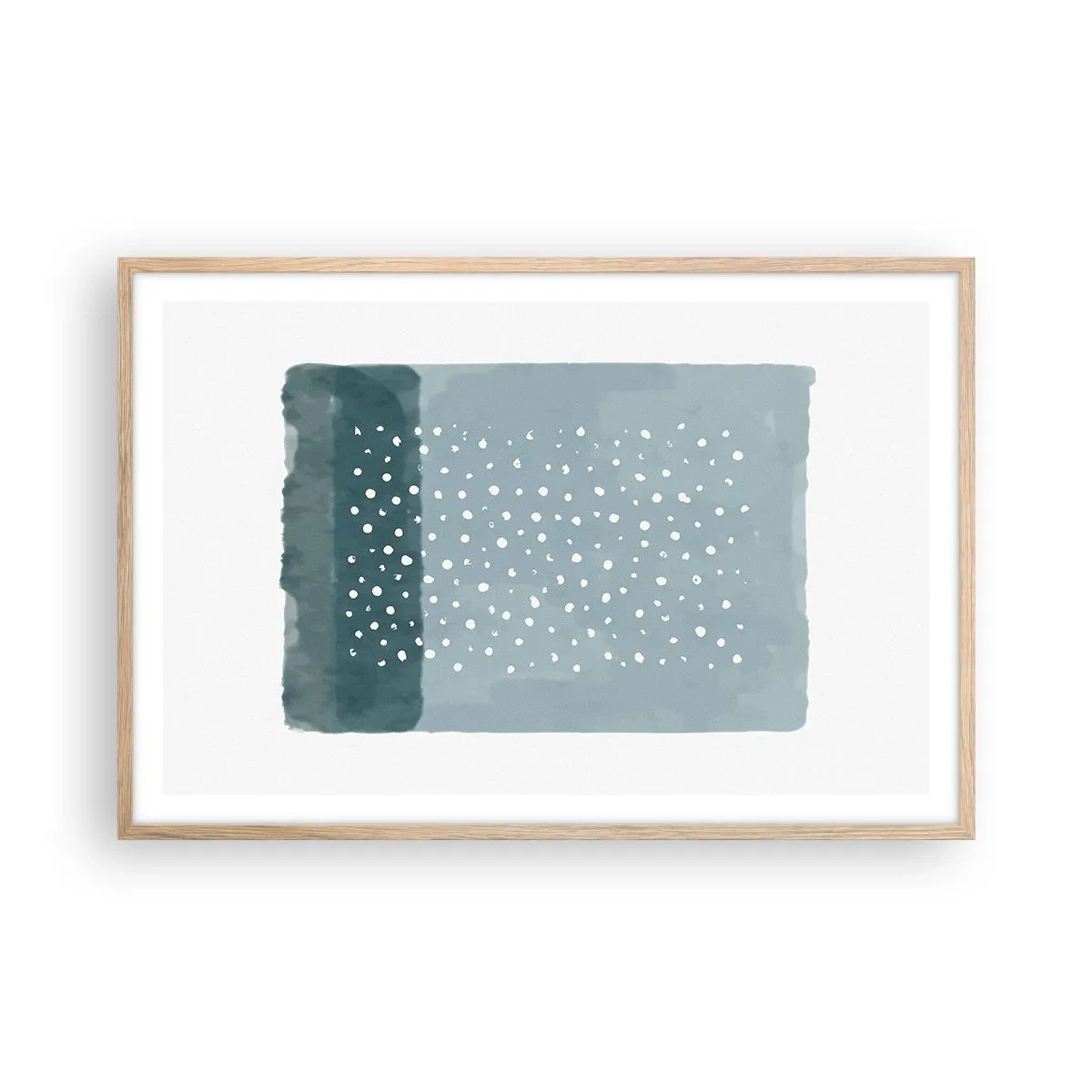 Poster in cornice rovere chiaro - Spuntate nel blu - 91x61 cm