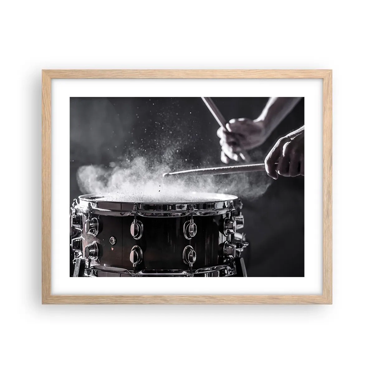 Poster in cornice rovere chiaro - Il polso della musica - 50x40 cm