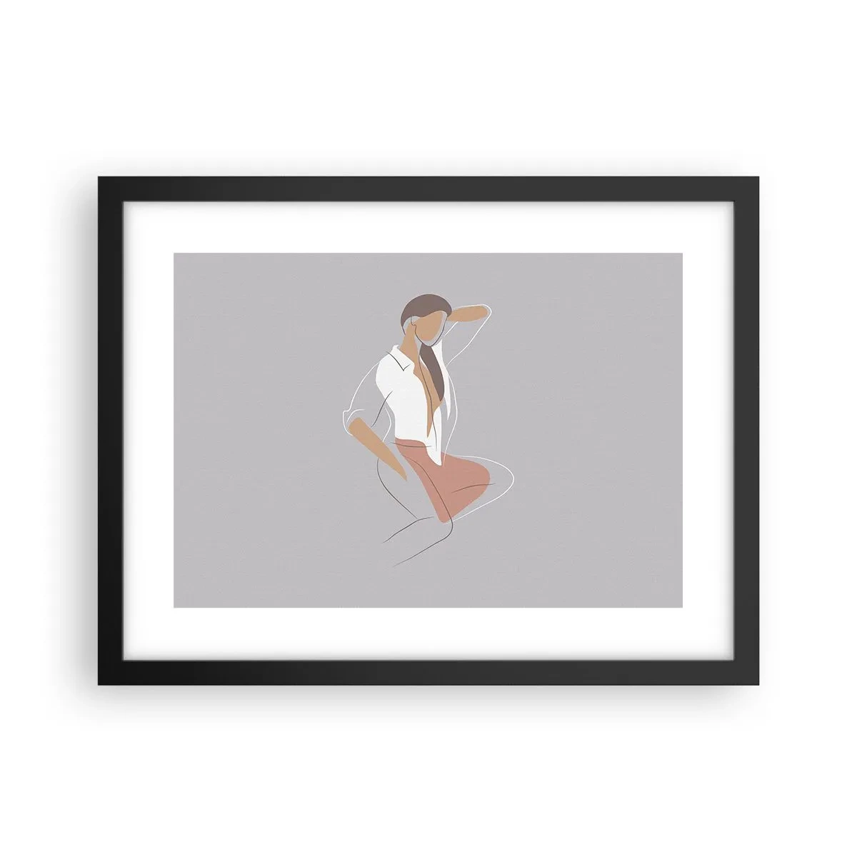 Poster in cornice nera - Profilo di bellezza - 40x30 cm