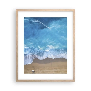 Poster in cornice rovere chiaro - La forza del blu - 40x50 cm