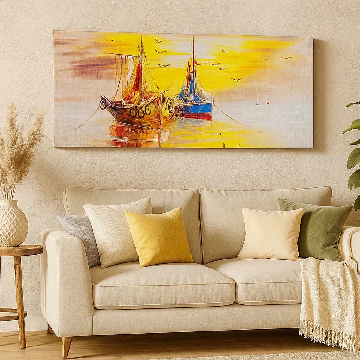 Quadro su tela - Stampe su Tela - Meritato riposo nel porto - 30x30 cm