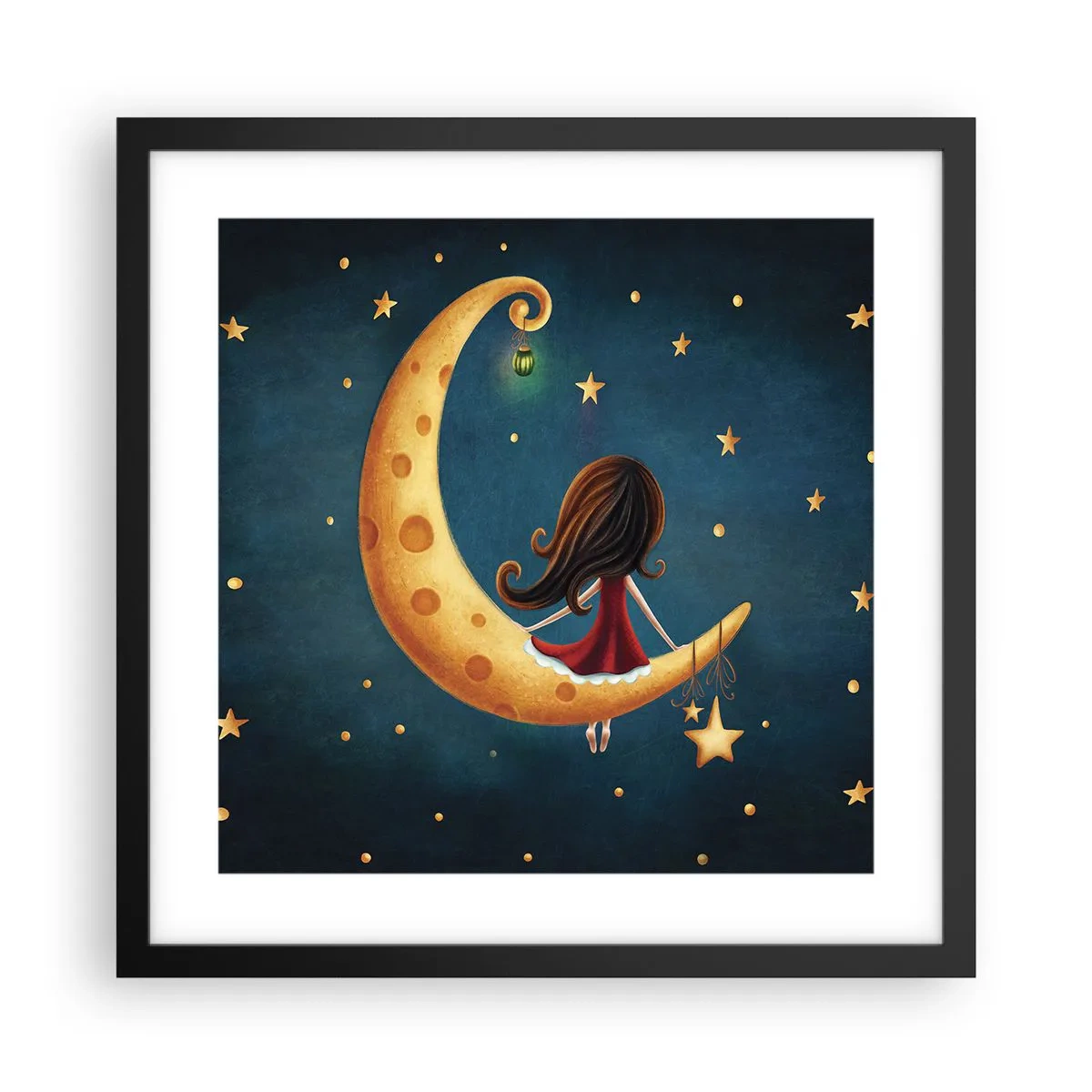 Poster in cornice nera - Una volta... - 40x40 cm