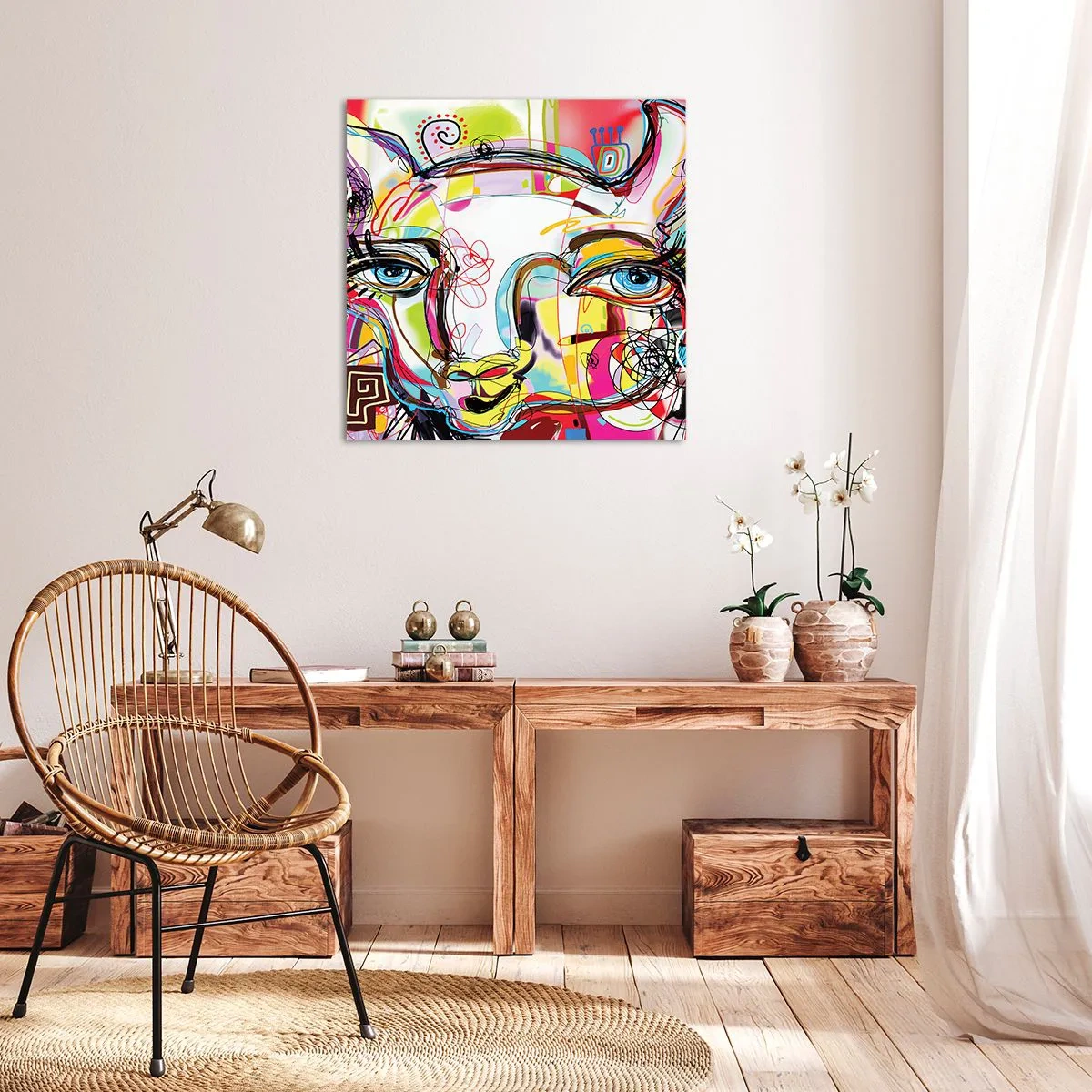 Quadro su tela - Stampe su Tela - La ricchezza della natura felina - 70x70 cm