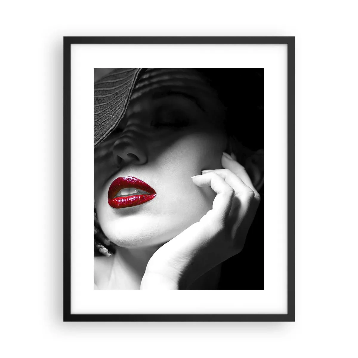 Poster in cornice nera - Studio in scarlatto - 40x50 cm