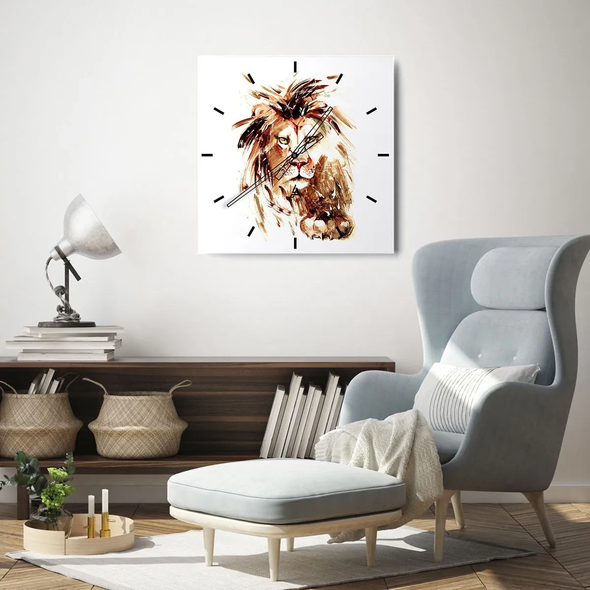 Orologio da parete - Orologio in Vetro - Forza e dignità - 30x30 cm