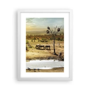 Poster in cornice bianca - "Un fiume usciva da Eden…" - 30x40 cm