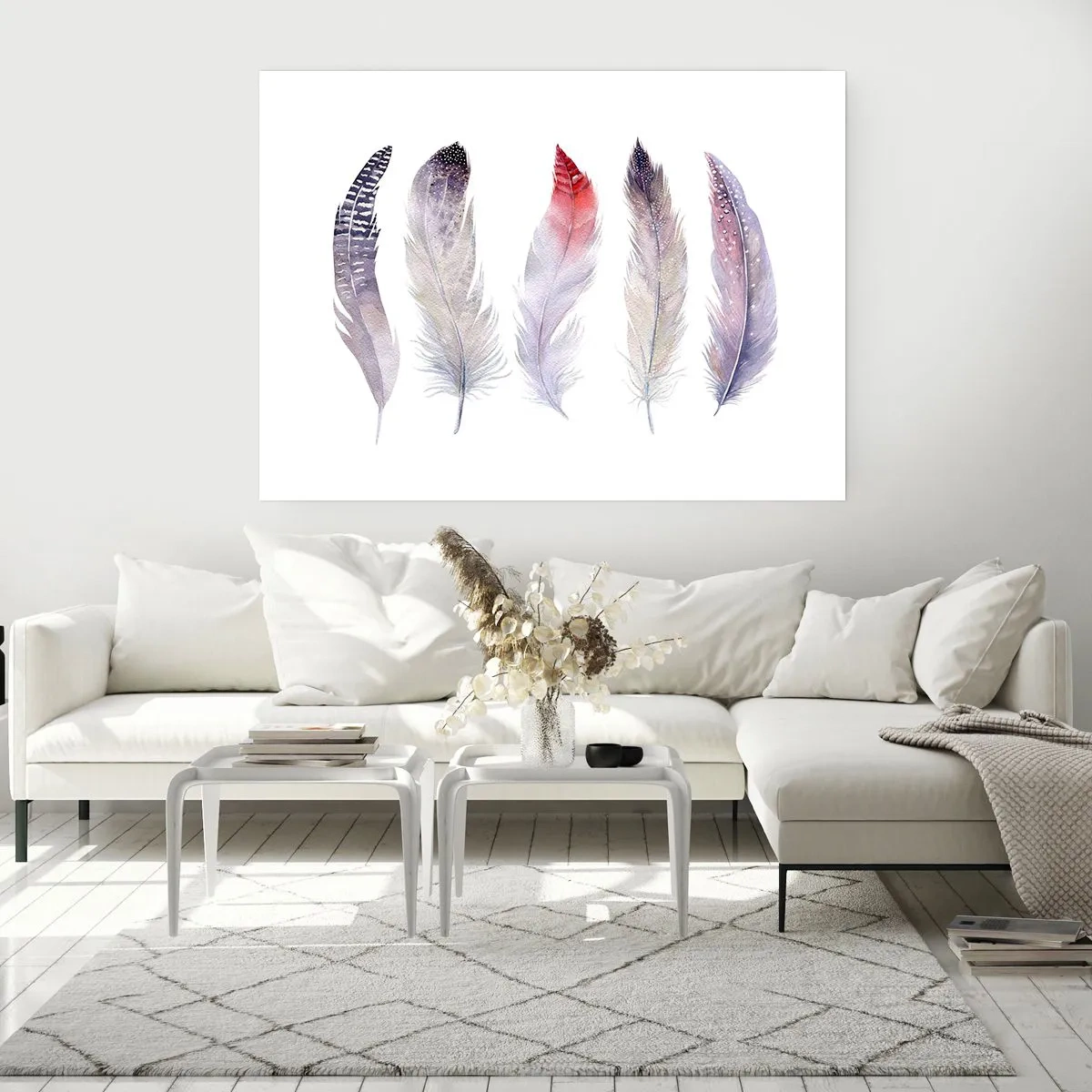 Poster - Delicate come una nebbia multicolore - 70x50 cm